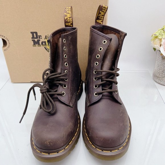 Dr. Martens 1460 Crazy Horse Leather Lace Up Combat Boot Mens US 9/ Womens US 10 - Picture 6 of 11